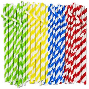 bendable multi color compostable straw