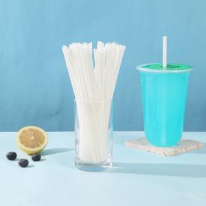 100% compostable PLA white color 6mm 12mm straw