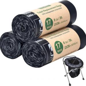 black compostable garbage bag